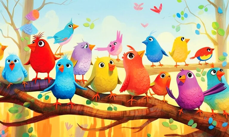 El Mundo de las Aves: Un Arcoíris para Colorear