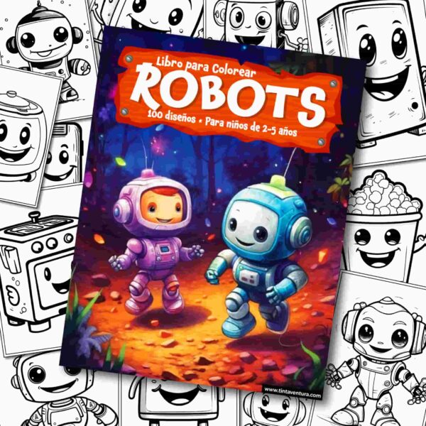 libro-para-colorear-ebook-robots